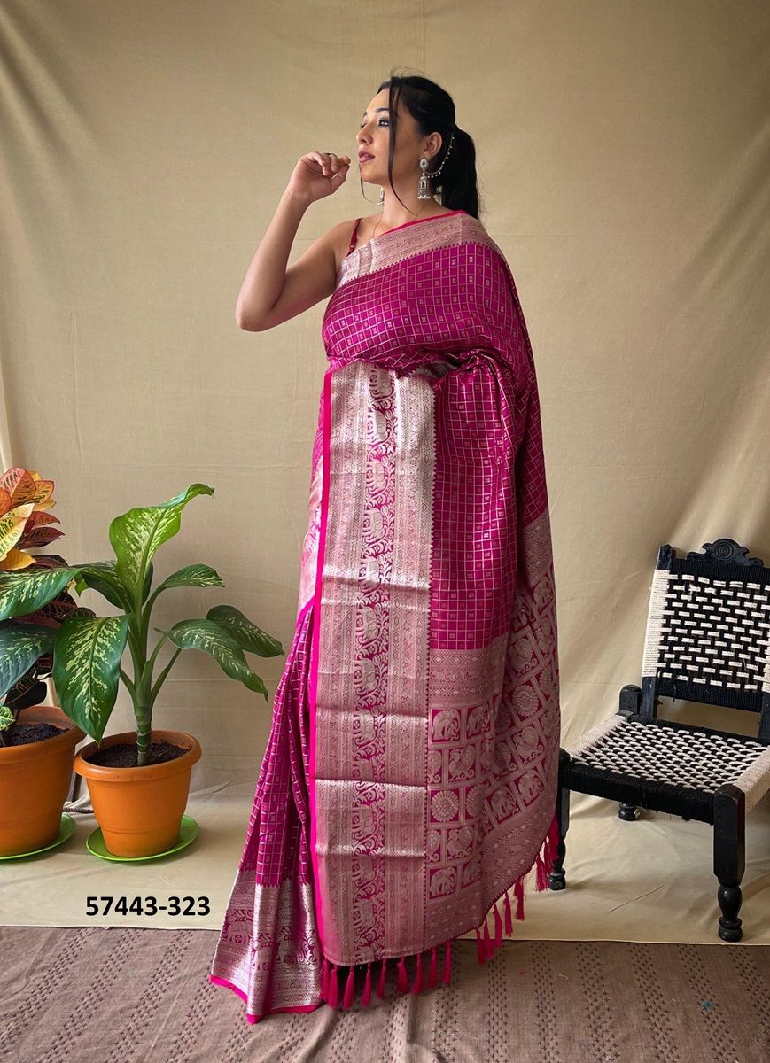 SHEER & SHINY - Catalog # 57443 (Set of 7 Sarees) by Brand STROLLAY ®