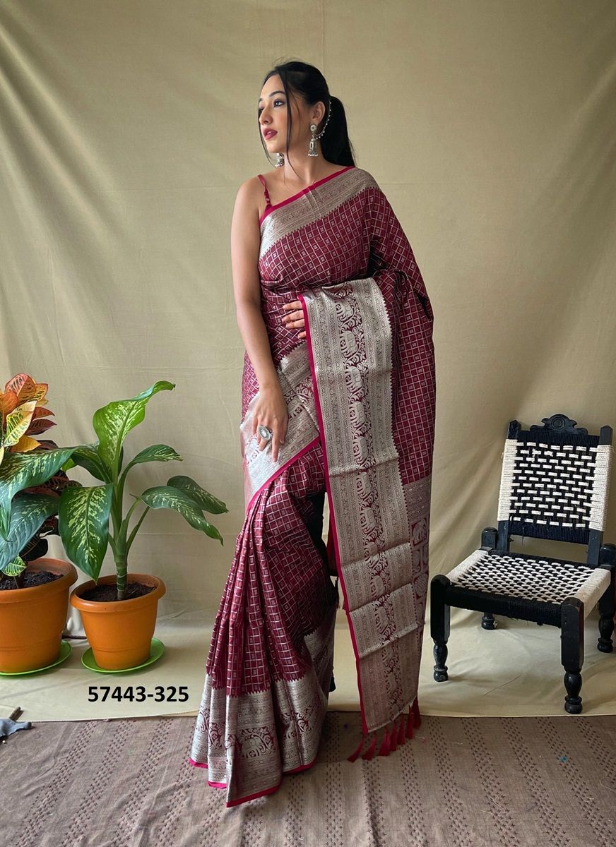 SHEER & SHINY - Catalog # 57443 (Set of 7 Sarees) by Brand STROLLAY ®