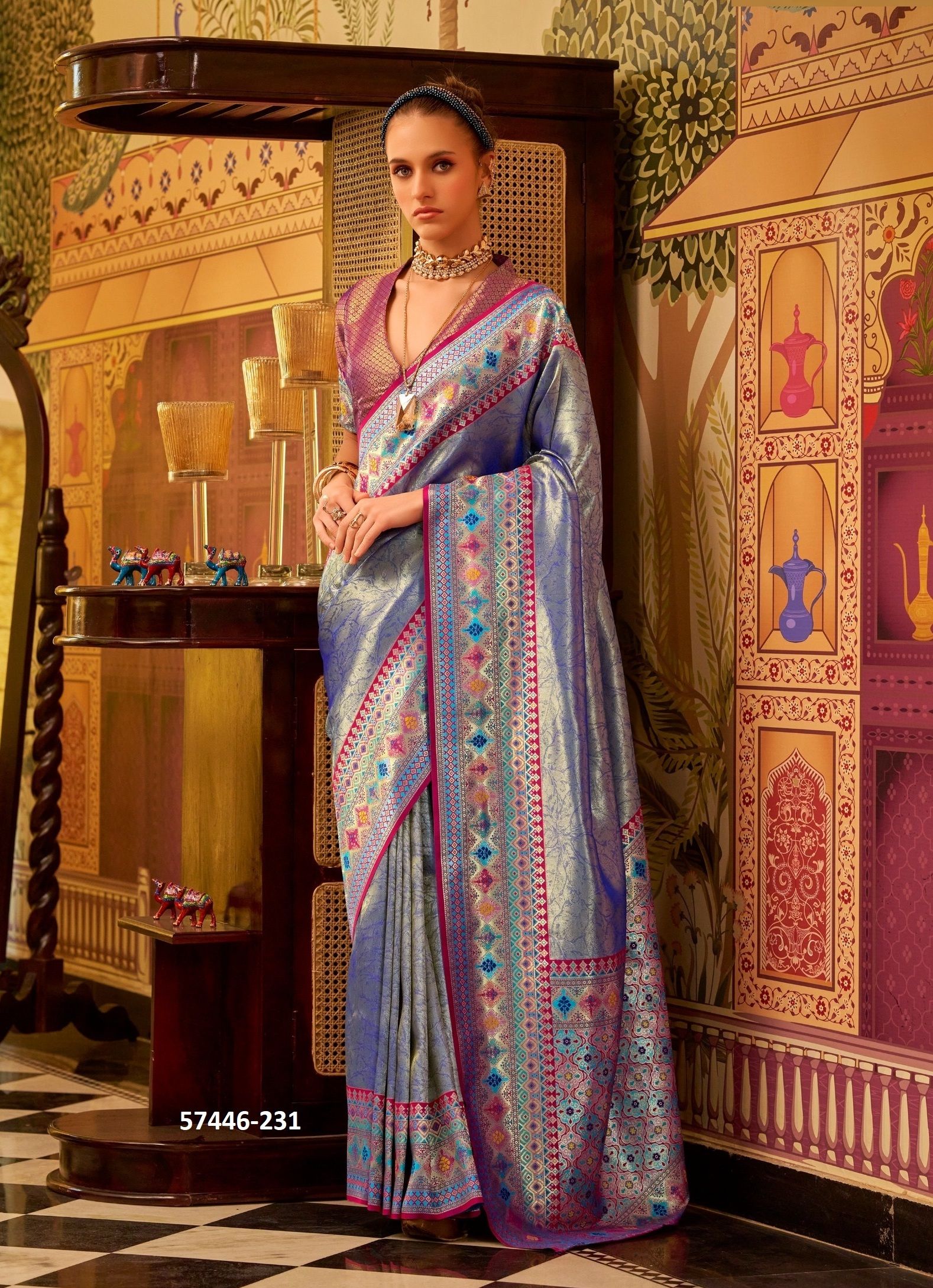 COLORS - Catalog # 57446 (Set of 6 Sarees) by Brand STROLLAY ®