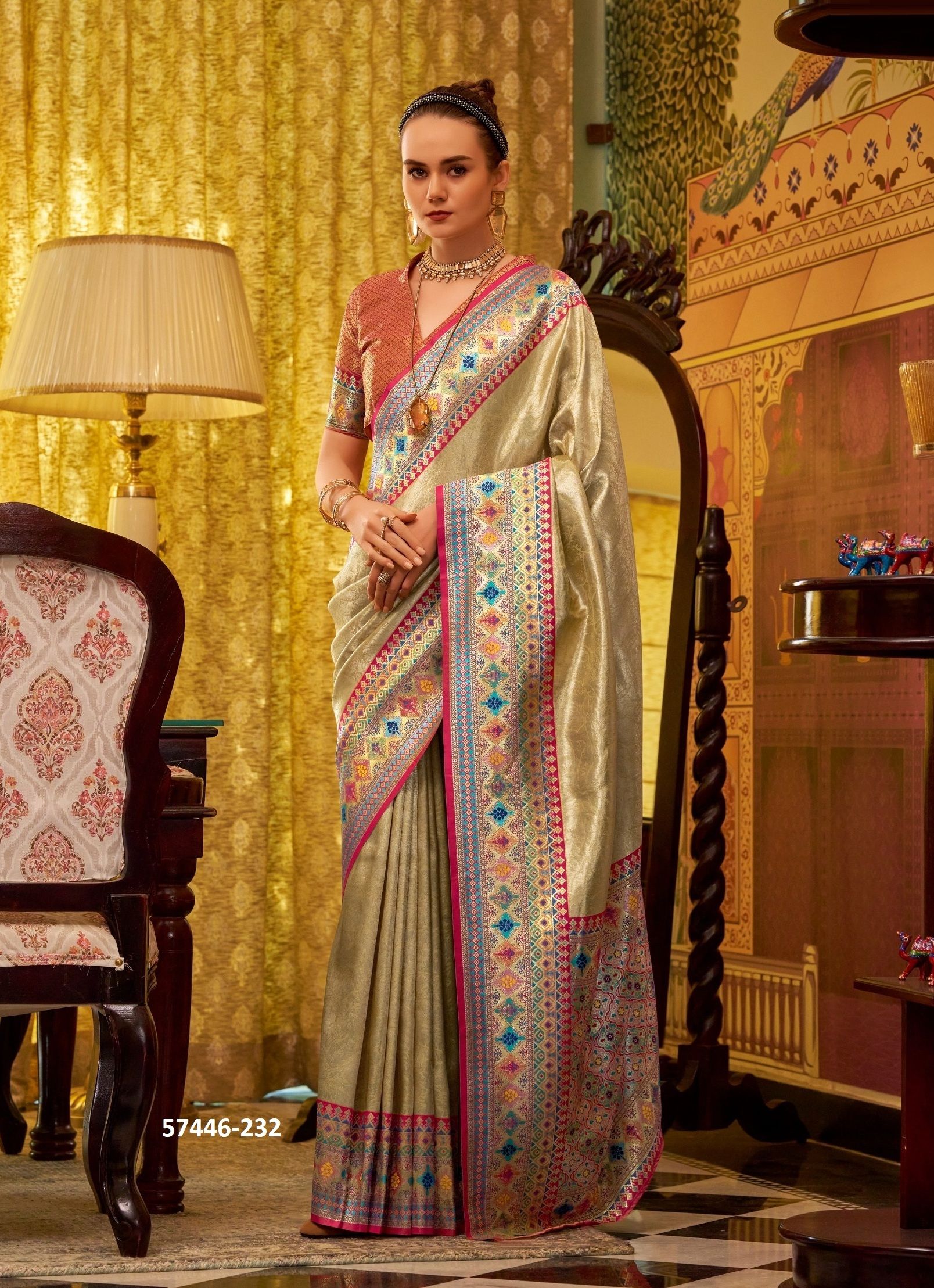 COLORS - Catalog # 57446 (Set of 6 Sarees) by Brand STROLLAY ®