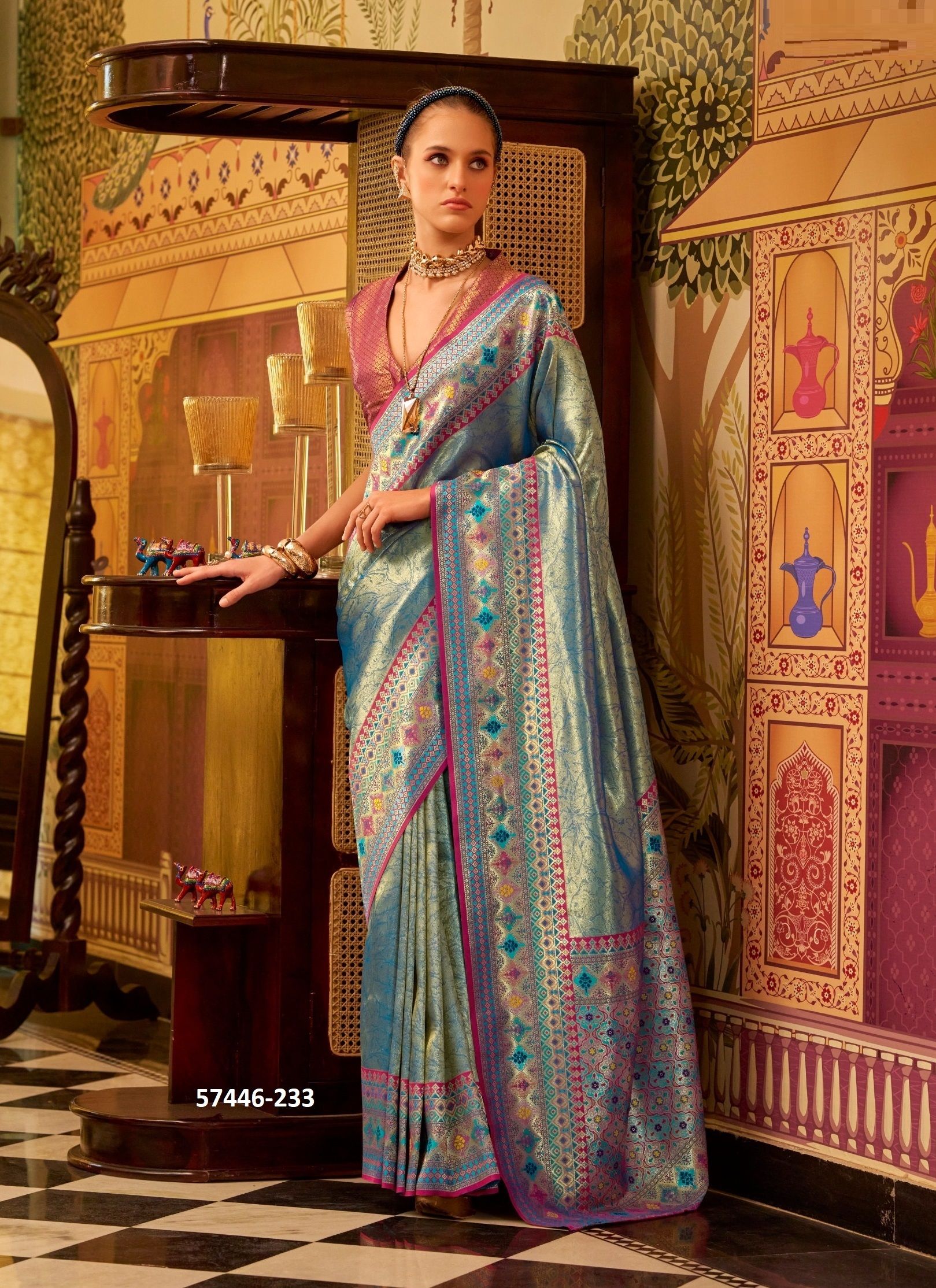 COLORS - Catalog # 57446 (Set of 6 Sarees) by Brand STROLLAY ®