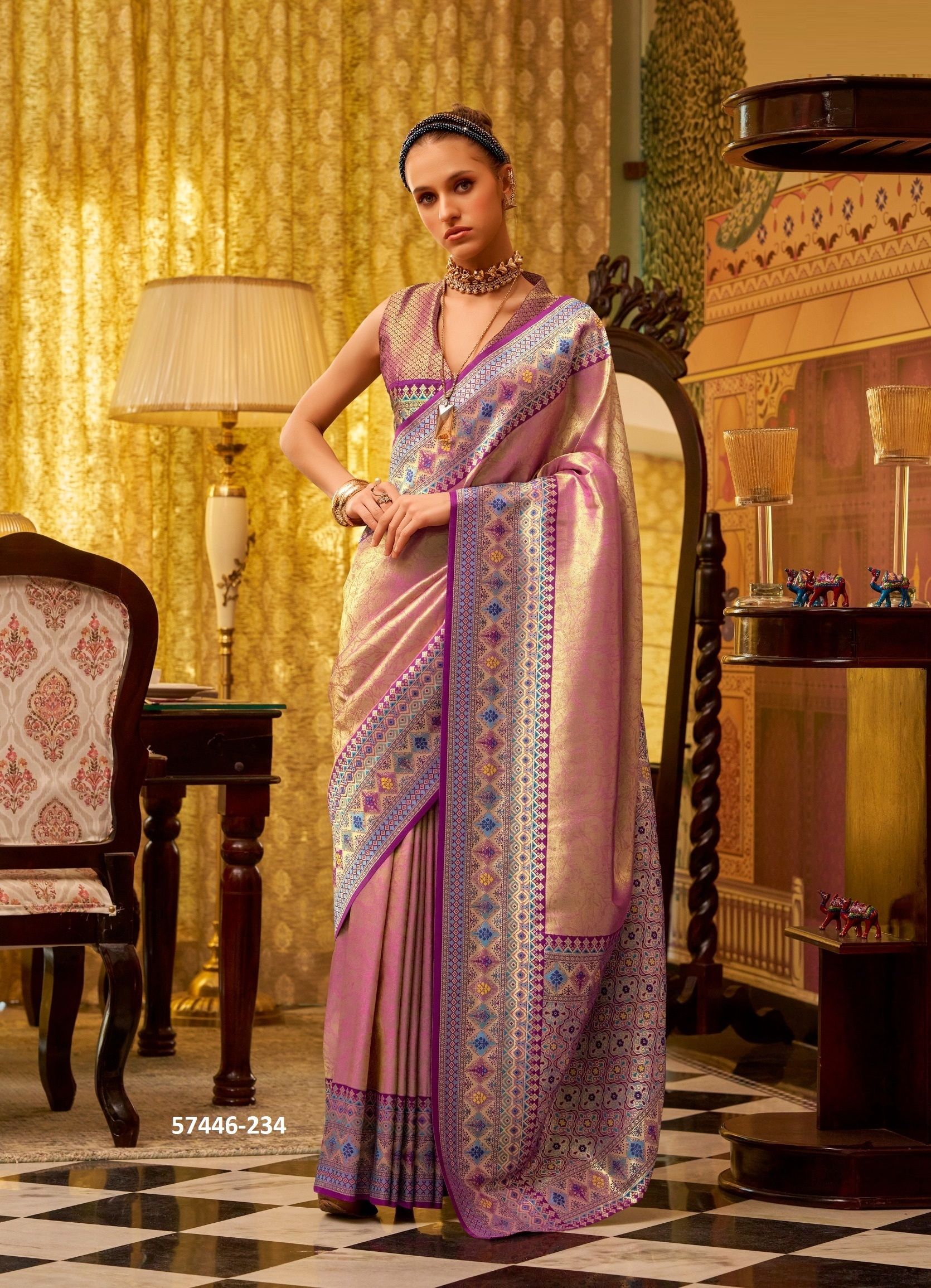 COLORS - Catalog # 57446 (Set of 6 Sarees) by Brand STROLLAY ®