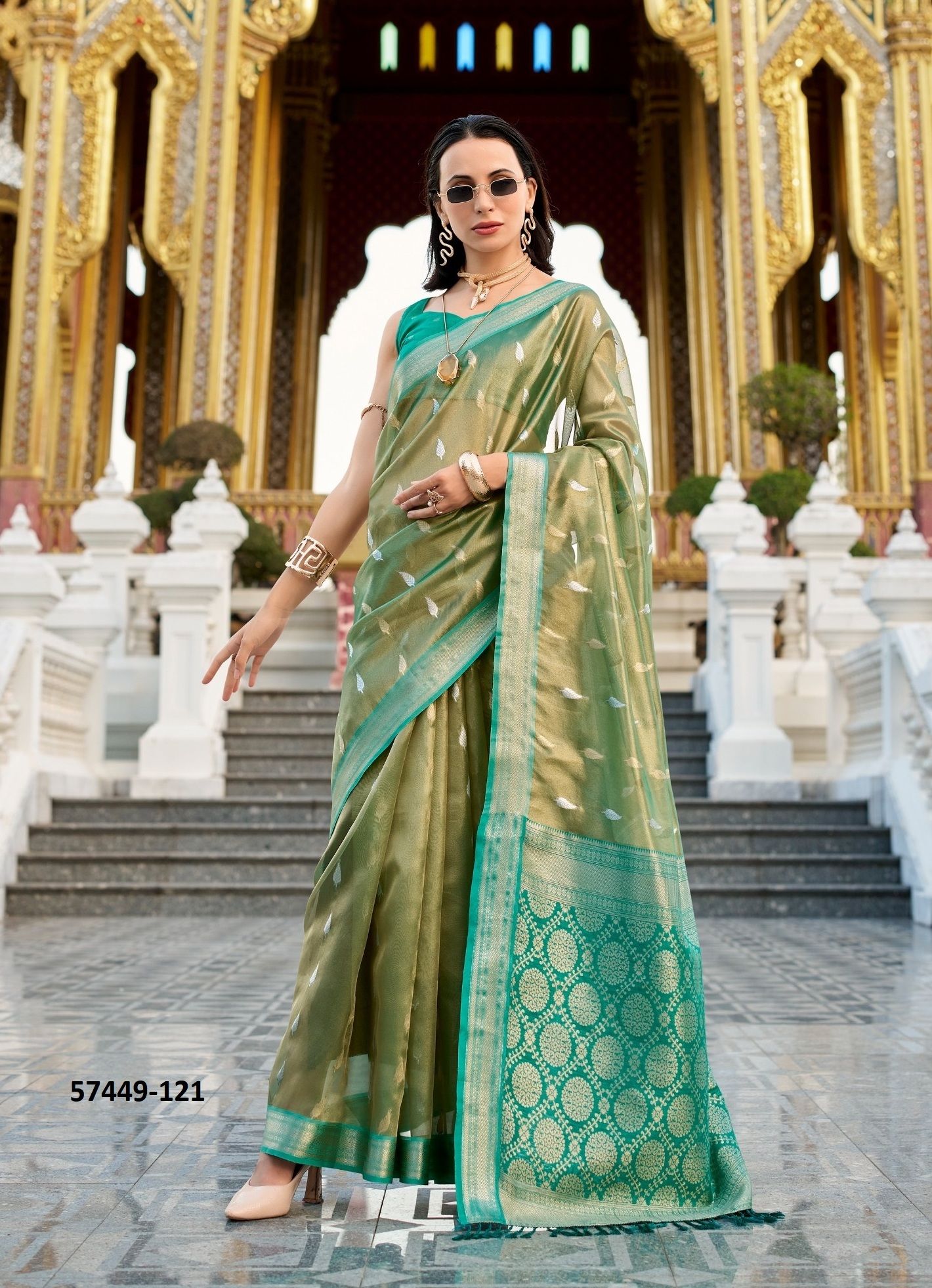 GOOD TIMES - Catalog # 57449 (Set of 6 Sarees) by Brand STROLLAY ®
