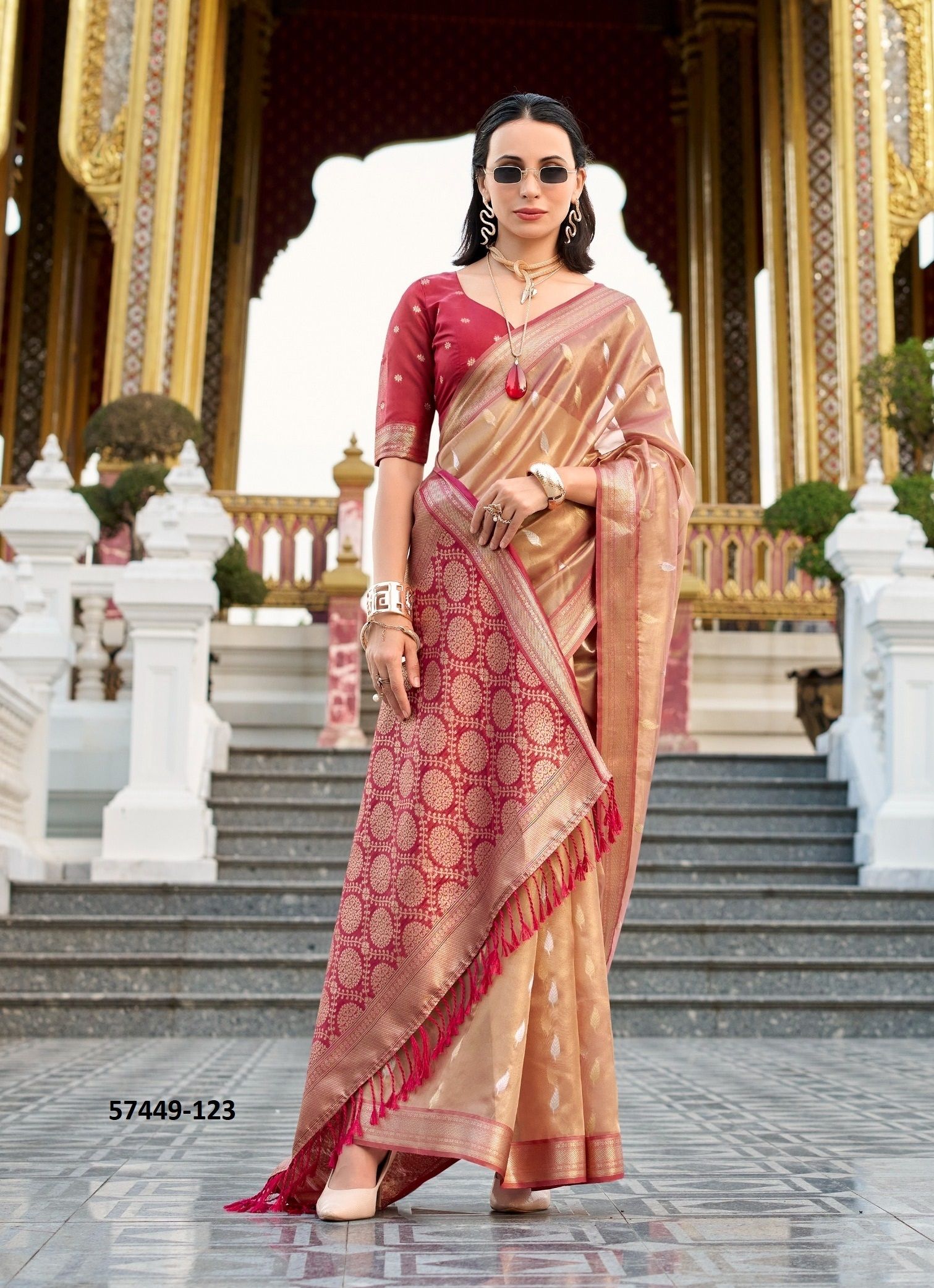 GOOD TIMES - Catalog # 57449 (Set of 6 Sarees) by Brand STROLLAY ®
