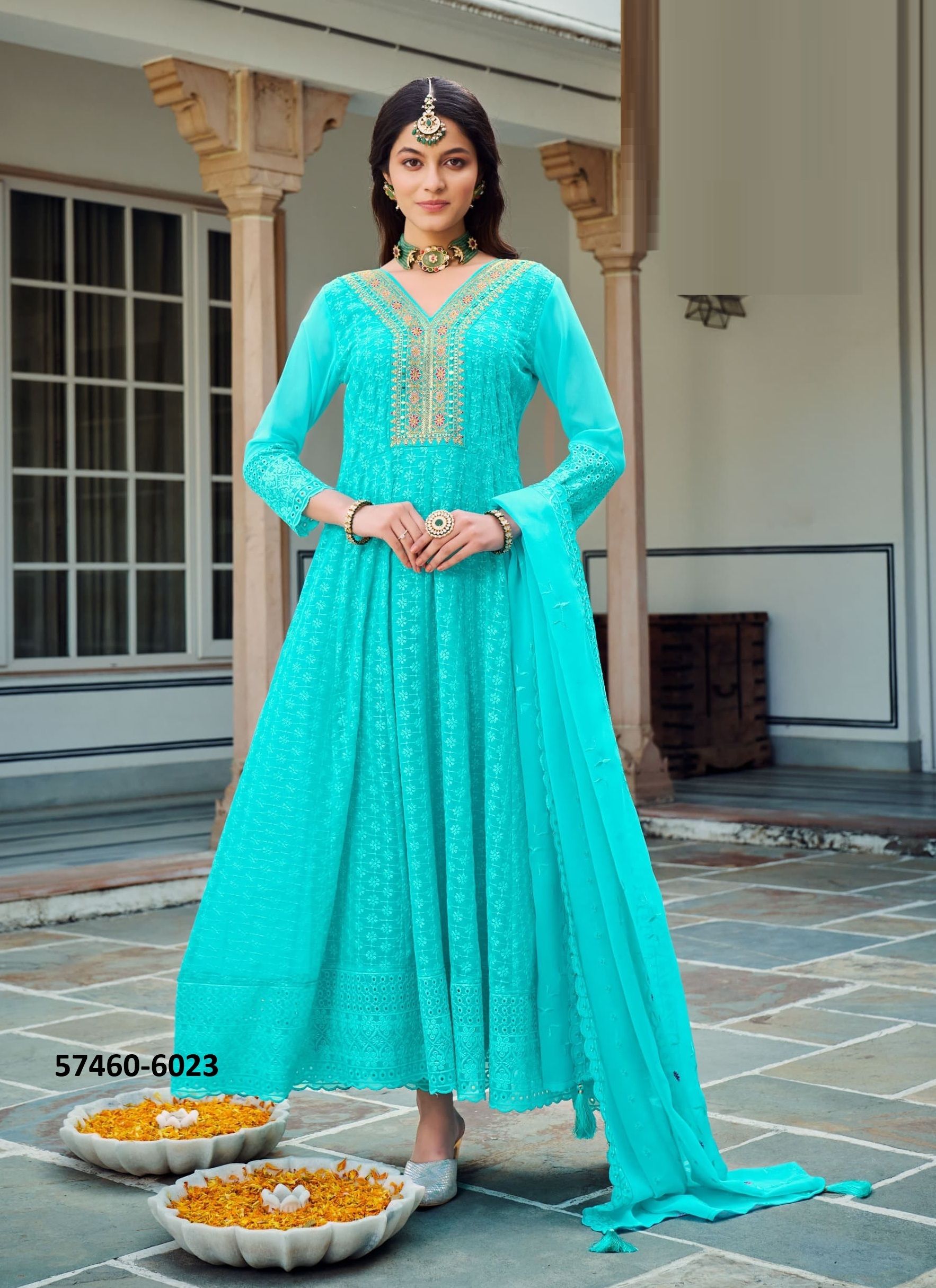 SHEHZADI 2 - Catalog # 57460 (Set of 4 Readymade Salwar Suits) by Brand RANGOON SHEHZADI 2 - Catalog # 57460 (Set of 4 Readymade Salwar Suits) by Brand RANGOON