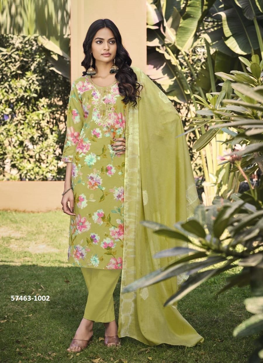SUNSHINE - Catalog # 57463 (Set of 6 Readymade Salwar Suits) by Brand OSSM