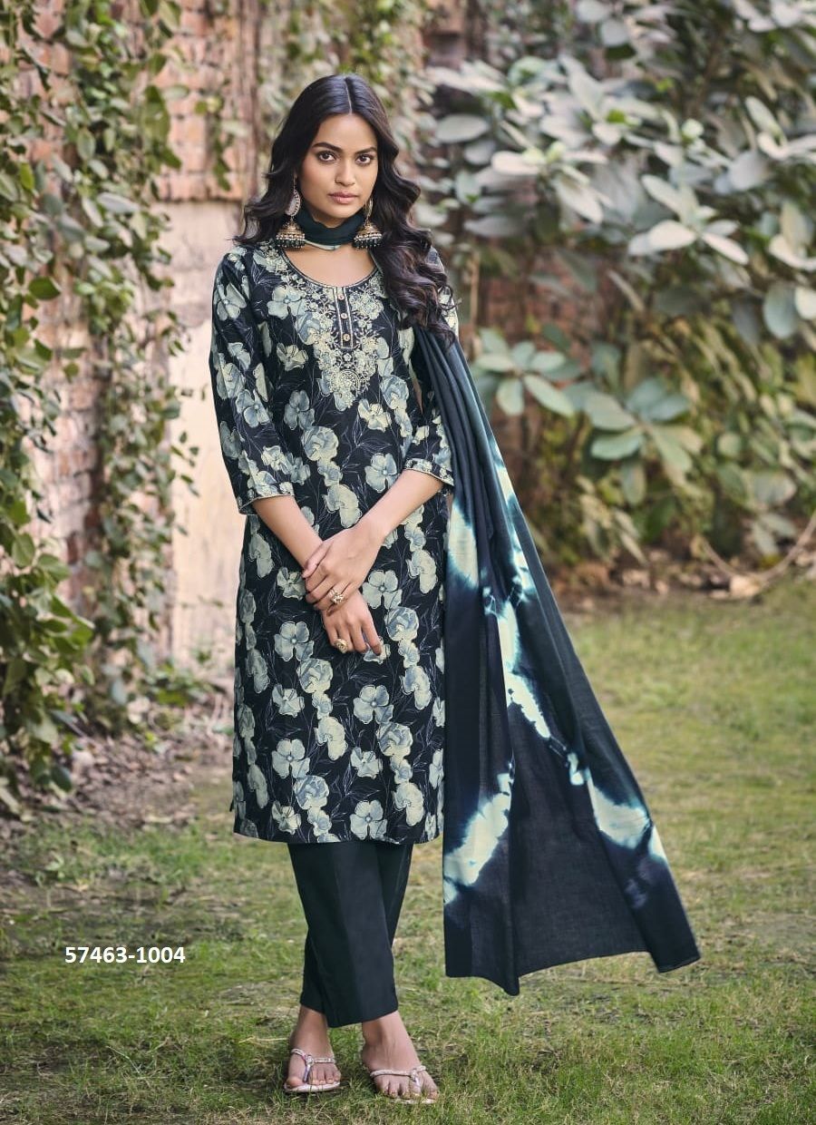 SUNSHINE - Catalog # 57463 (Set of 6 Readymade Salwar Suits) by Brand OSSM