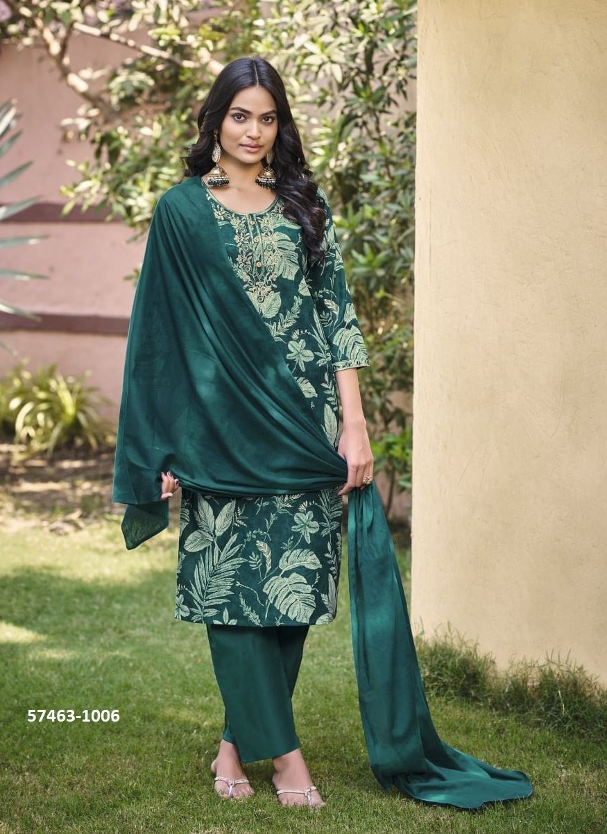 SUNSHINE - Catalog # 57463 (Set of 6 Readymade Salwar Suits) by Brand OSSM