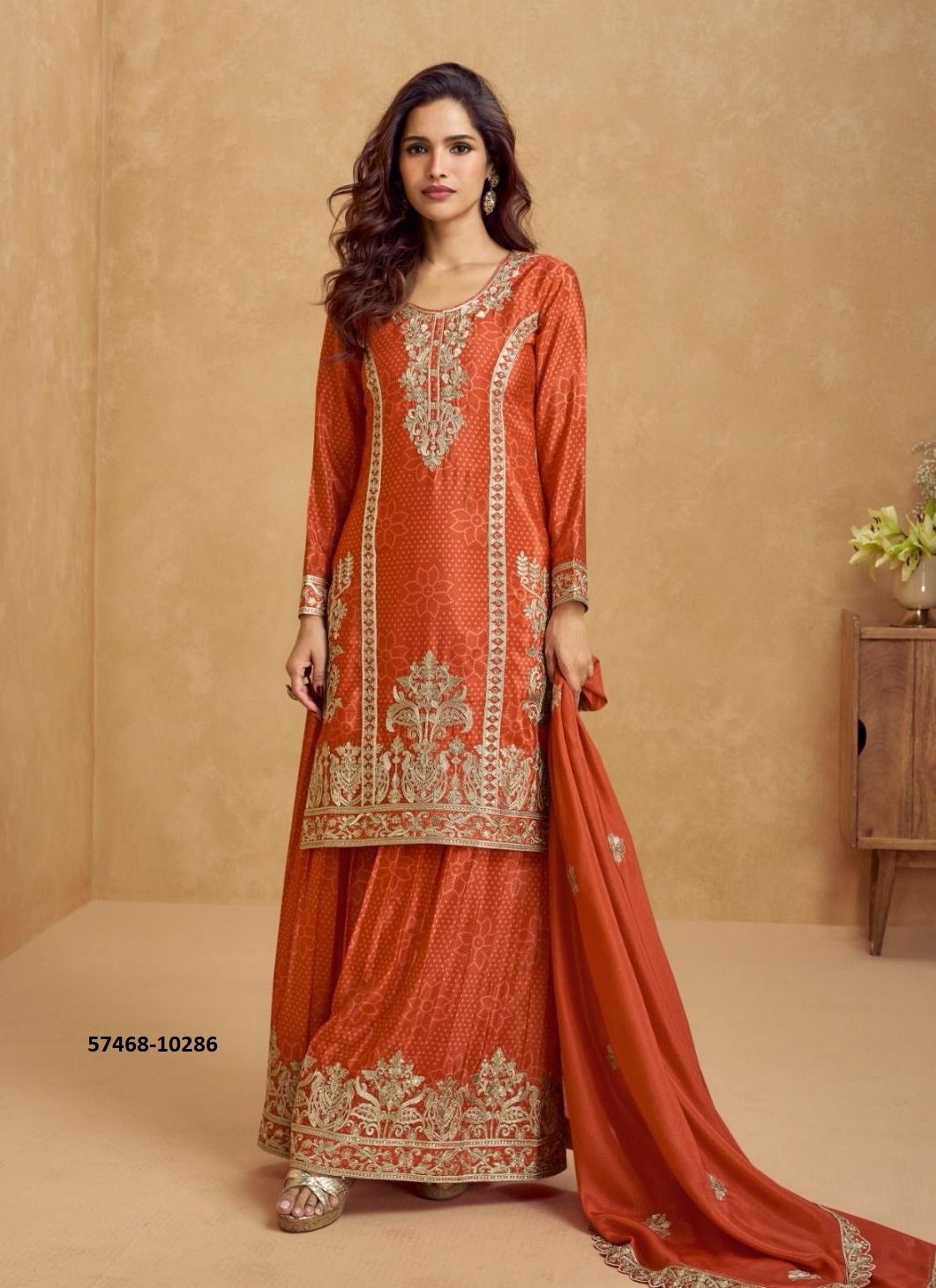 TANVI - Catalog # 57468 (Set of 4 Readymade Salwar Suits) by Brand AASHIRWAD