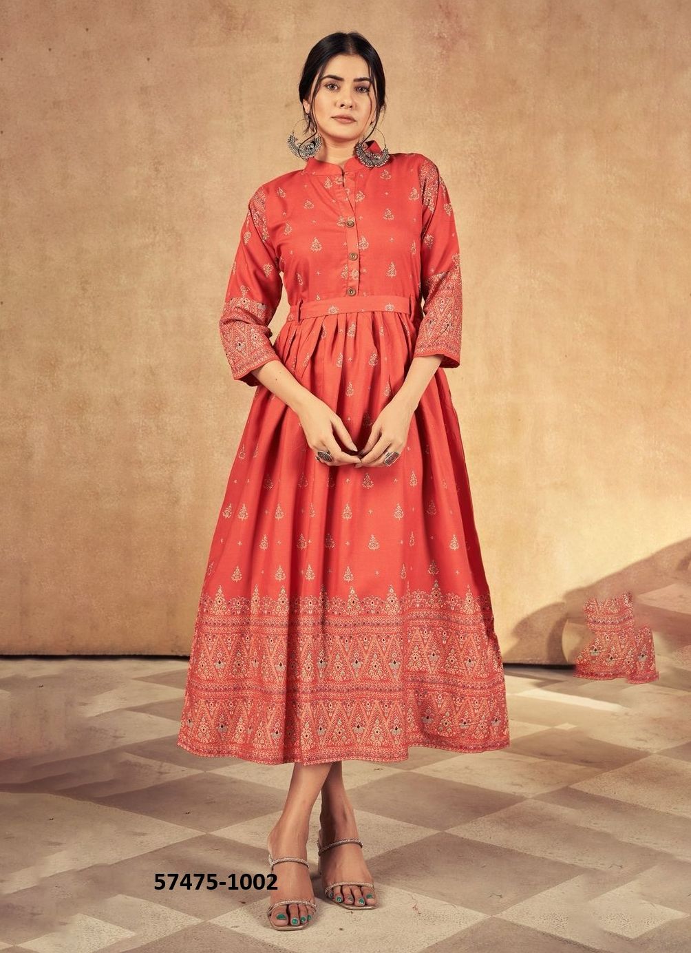WALKAWAY TRENDZ - Catalog # 57475 (Set of 8 Readymade Women's Kurtis / Tops) by Brand BLUE HILLS