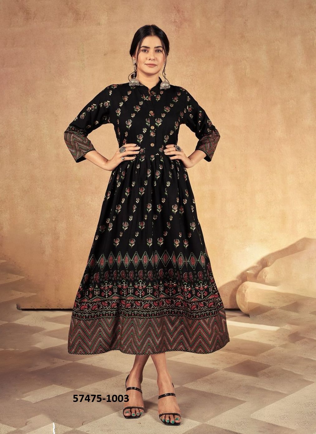 WALKAWAY TRENDZ - Catalog # 57475 (Set of 8 Readymade Women's Kurtis / Tops) by Brand BLUE HILLS