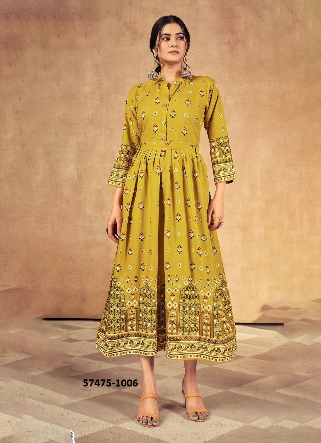 WALKAWAY TRENDZ - Catalog # 57475 (Set of 8 Readymade Women's Kurtis / Tops) by Brand BLUE HILLS