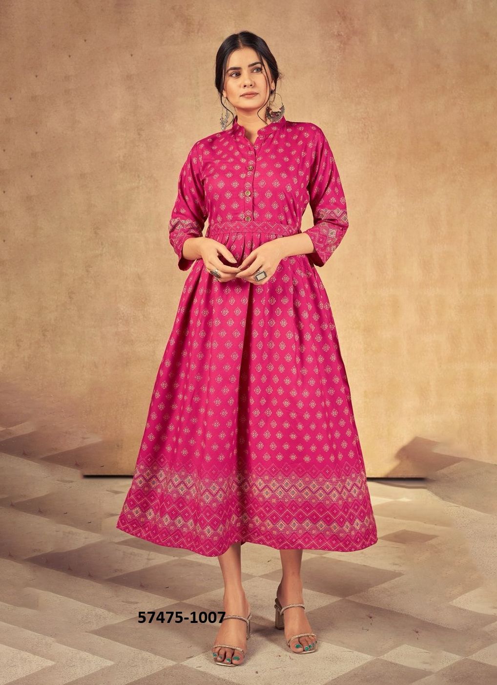 WALKAWAY TRENDZ - Catalog # 57475 (Set of 8 Readymade Women's Kurtis / Tops) by Brand BLUE HILLS