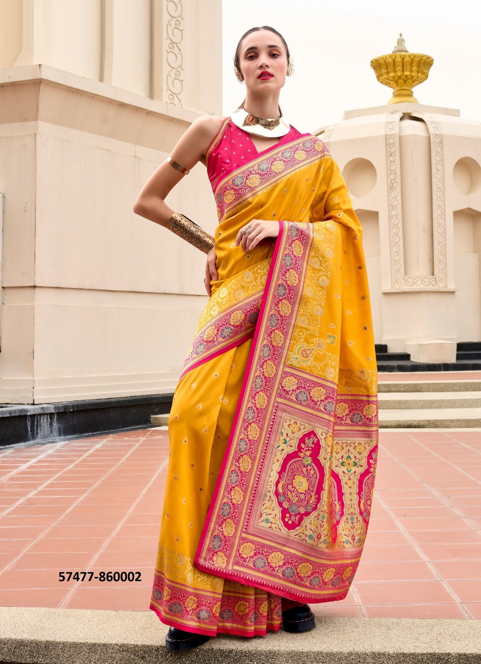 SOUNDARYA SILK - Catalog # 57477 (Set of 8 Sarees) by Brand STROLLAY ®