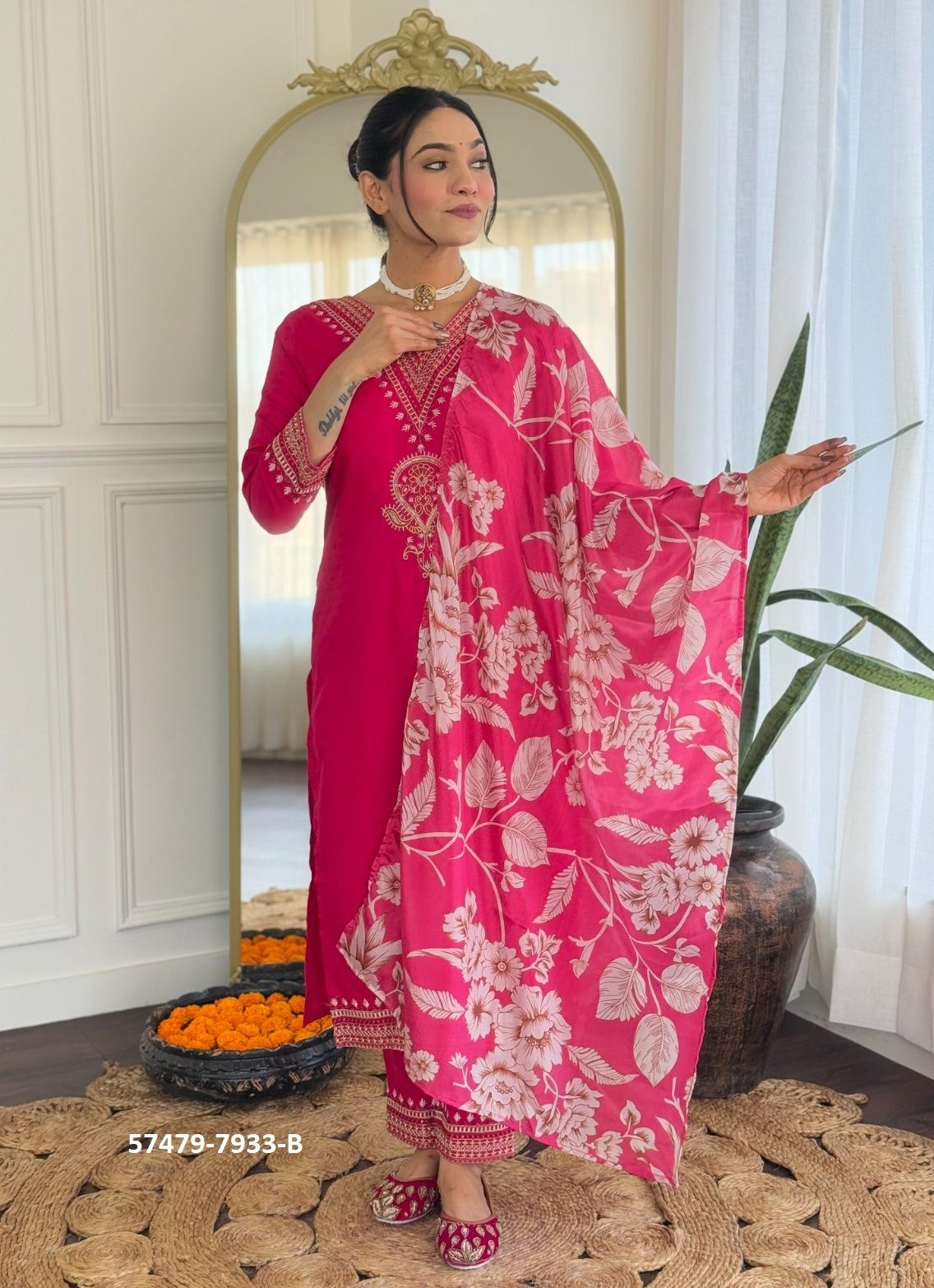 SERIES 7933 - Catalog # 57479 (Set of 2 Readymade Salwar Suits) by Brand STROLLAY ®