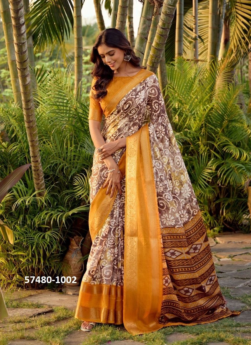 MUKUNDA - Catalog # 57480 (Set of 10 Sarees) by Brand SR SAREES