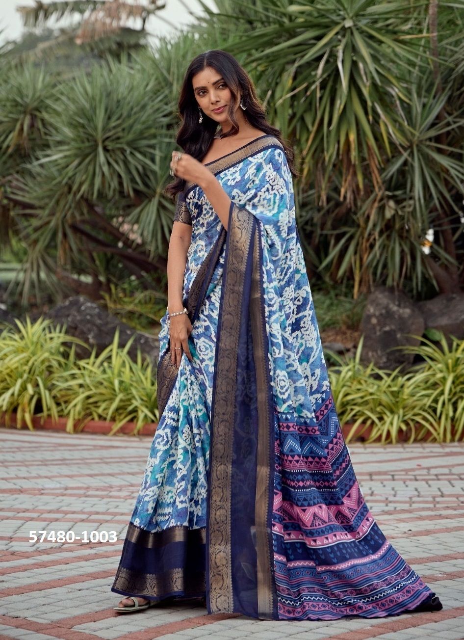 MUKUNDA - Catalog # 57480 (Set of 10 Sarees) by Brand SR SAREES