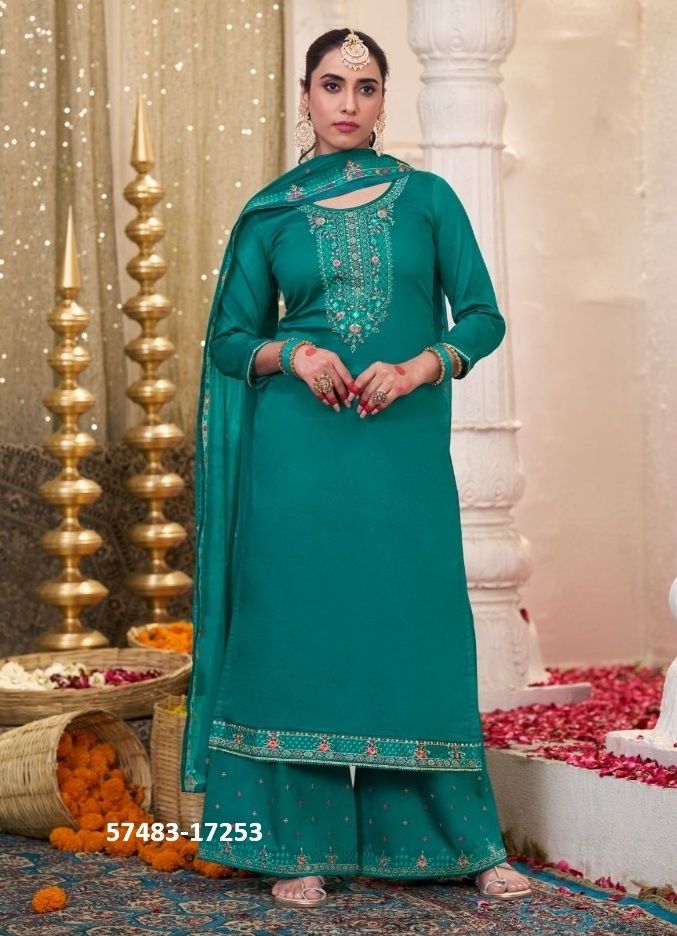 LAADU - Catalog # 57483 (Set of 6 Semi-Stitched / Un-Stitched Suits) by Brand AAA BY KALARANG