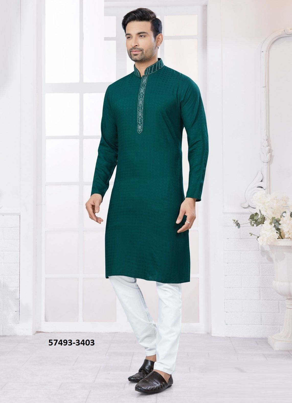 WEDDING COLLECTION 34 - Catalog # 57493 (Set of 7 Men's Ethnic Wear) by Brand STROLLAY ®