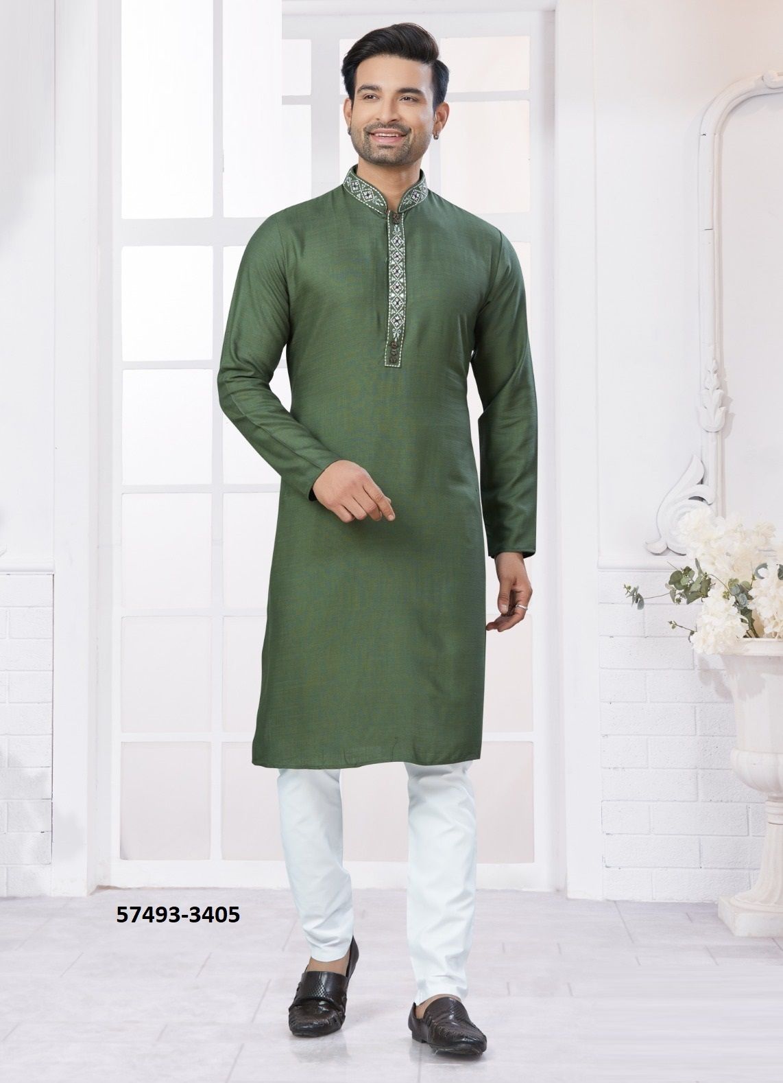 WEDDING COLLECTION 34 - Catalog # 57493 (Set of 7 Men's Ethnic Wear) by Brand STROLLAY ®