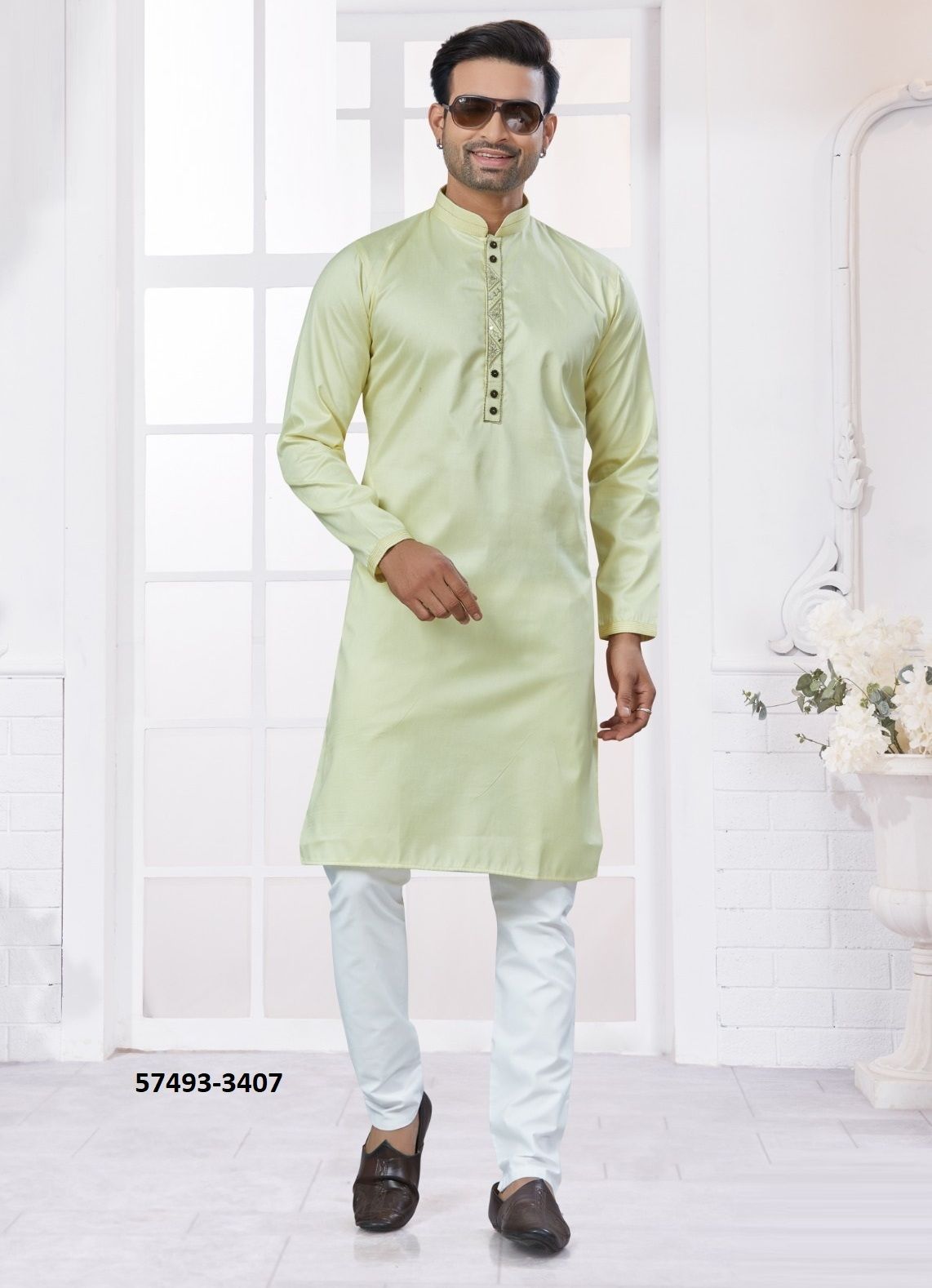 WEDDING COLLECTION 34 - Catalog # 57493 (Set of 7 Men's Ethnic Wear) by Brand STROLLAY ®