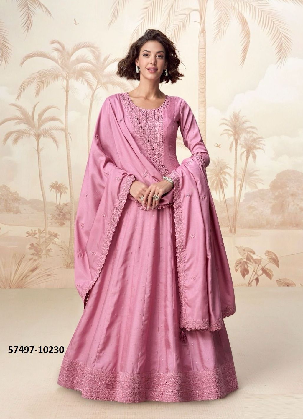 RAAGINI - Catalog # 57497 (Set of 5 Readymade Gowns) by Brand AASHIRWAD