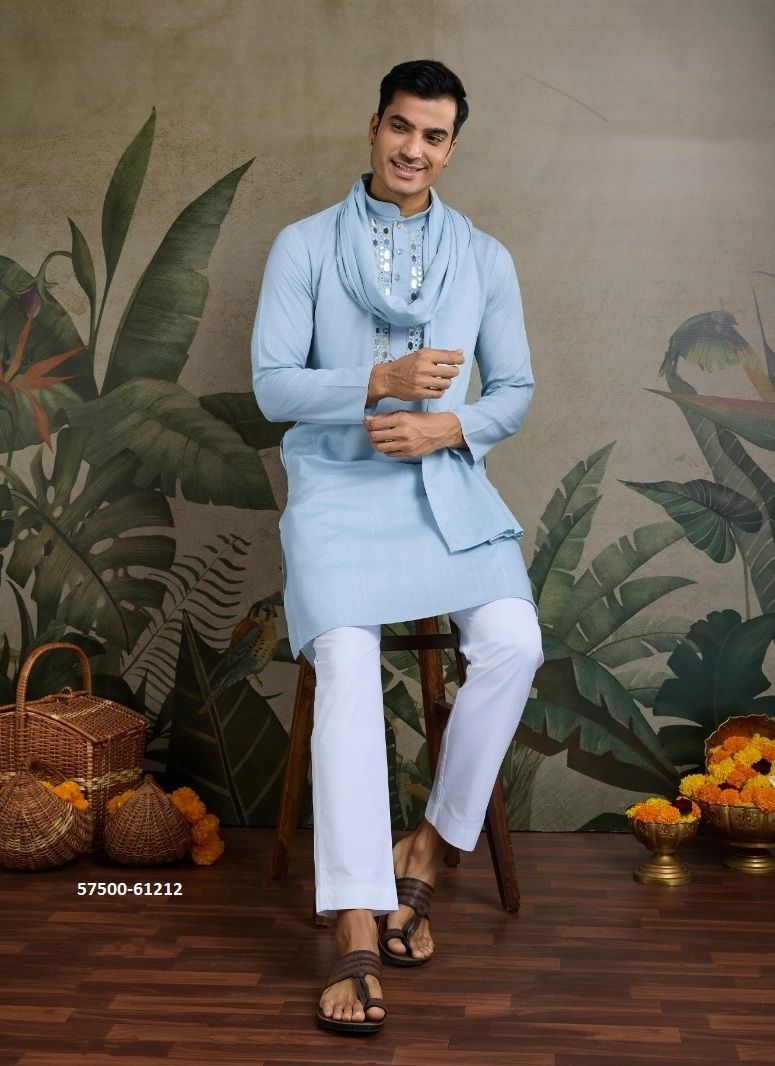 ZARI & WEAVES 1 - Catalog # 57500 (Set of 4 Men's Ethnic Wear) by Brand STROLLAY ®