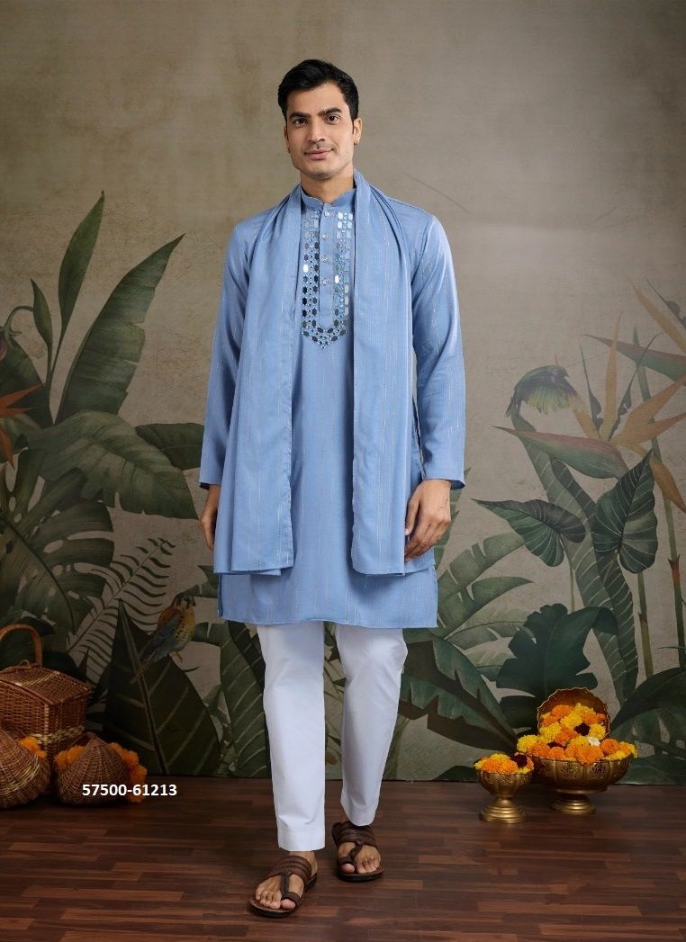 ZARI & WEAVES 1 - Catalog # 57500 (Set of 4 Men's Ethnic Wear) by Brand STROLLAY ®