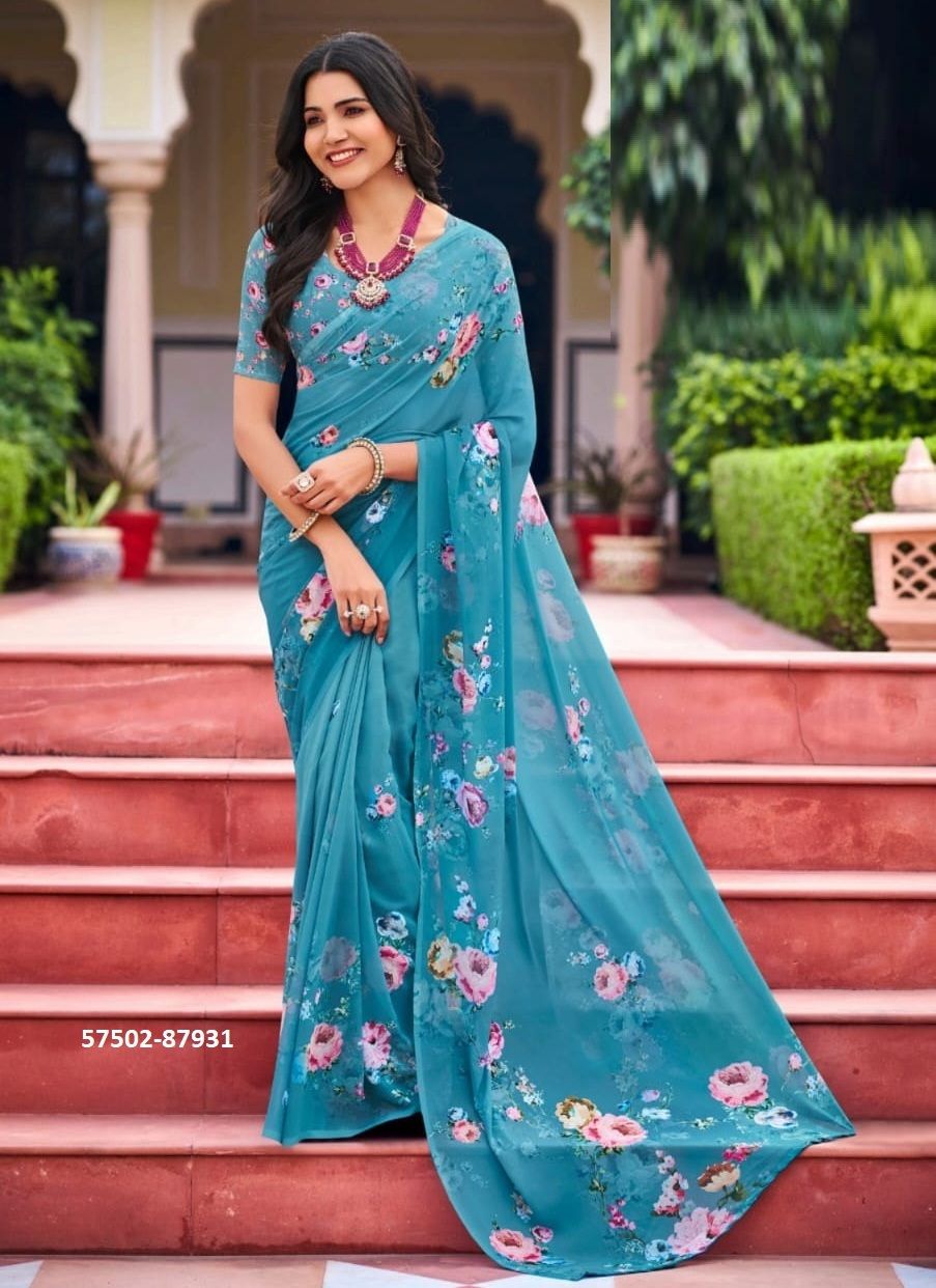TWISHA - Catalog # 57502 (Set of 12 Sarees) by Brand VIPUL FASHIONS