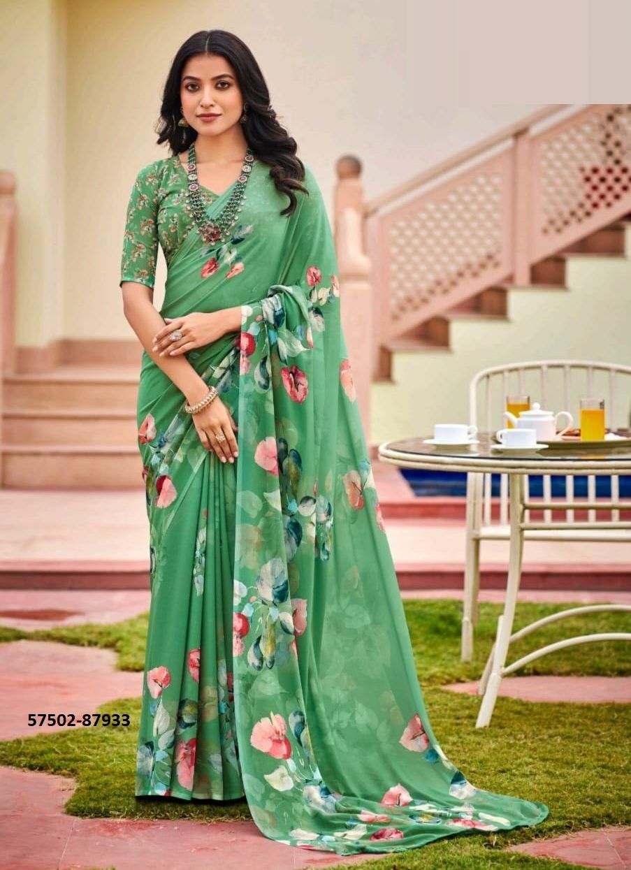 TWISHA - Catalog # 57502 (Set of 12 Sarees) by Brand VIPUL FASHIONS
