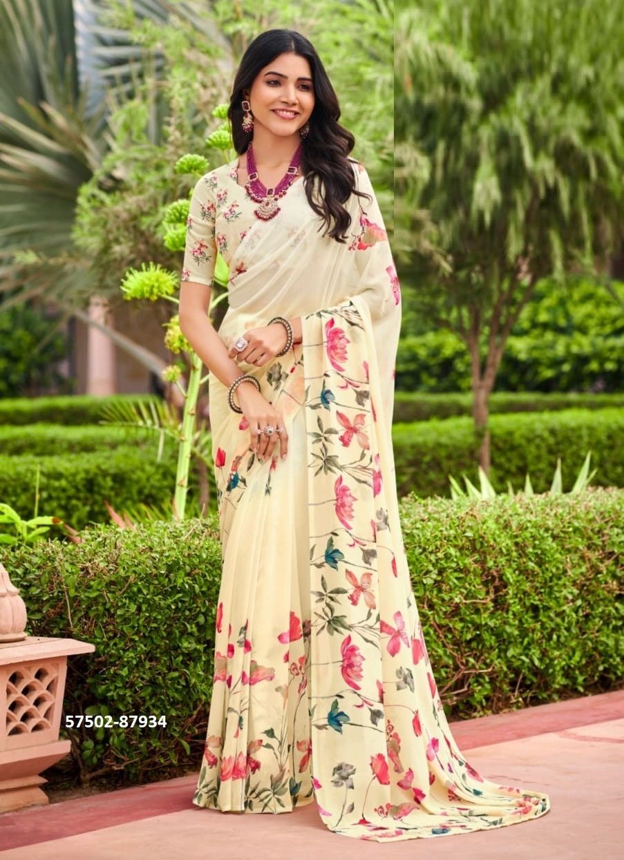 TWISHA - Catalog # 57502 (Set of 12 Sarees) by Brand VIPUL FASHIONS