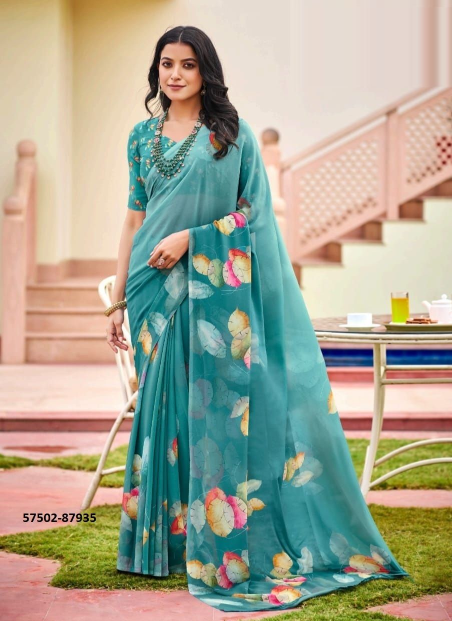 TWISHA - Catalog # 57502 (Set of 12 Sarees) by Brand VIPUL FASHIONS