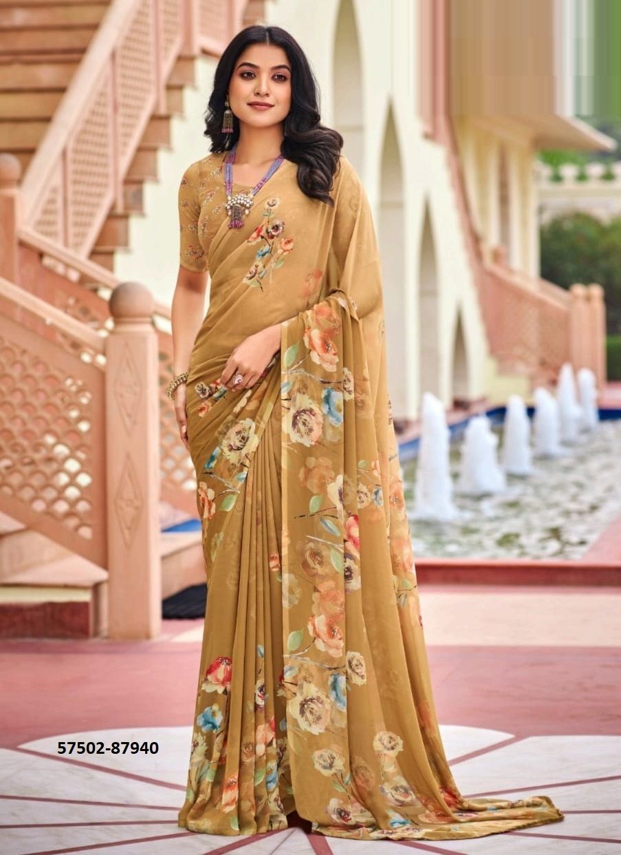 TWISHA - Catalog # 57502 (Set of 12 Sarees) by Brand VIPUL FASHIONS
