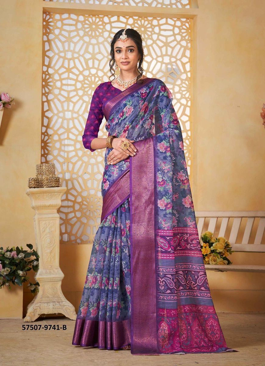 PADMAKSHI - Catalog # 57507 (Set of 5 Sarees) by Brand STROLLAY ®