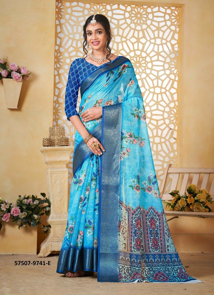 PADMAKSHI - Catalog # 57507 (Set of 5 Sarees) by Brand STROLLAY ®
