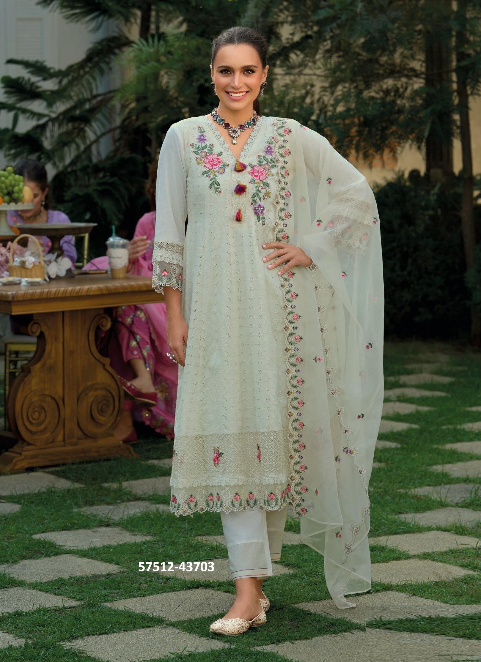 NAZM - Catalog # 57512 (Set of 4 Readymade Salwar Suits) by Brand KAILEE FASHIONS