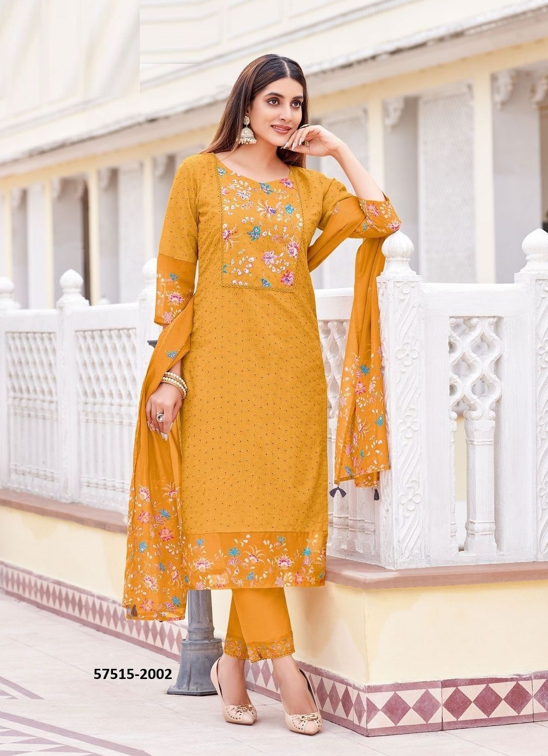 KASHMIRA - Catalog # 57515 (Set of 6 Readymade Salwar Suits) by Brand WOOGLEE FASHIONS