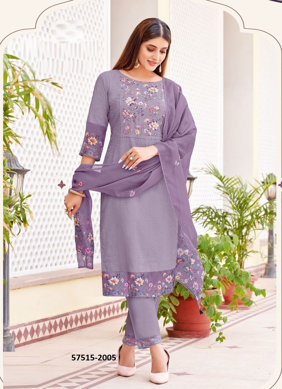KASHMIRA - Catalog # 57515 (Set of 6 Readymade Salwar Suits) by Brand WOOGLEE FASHIONS