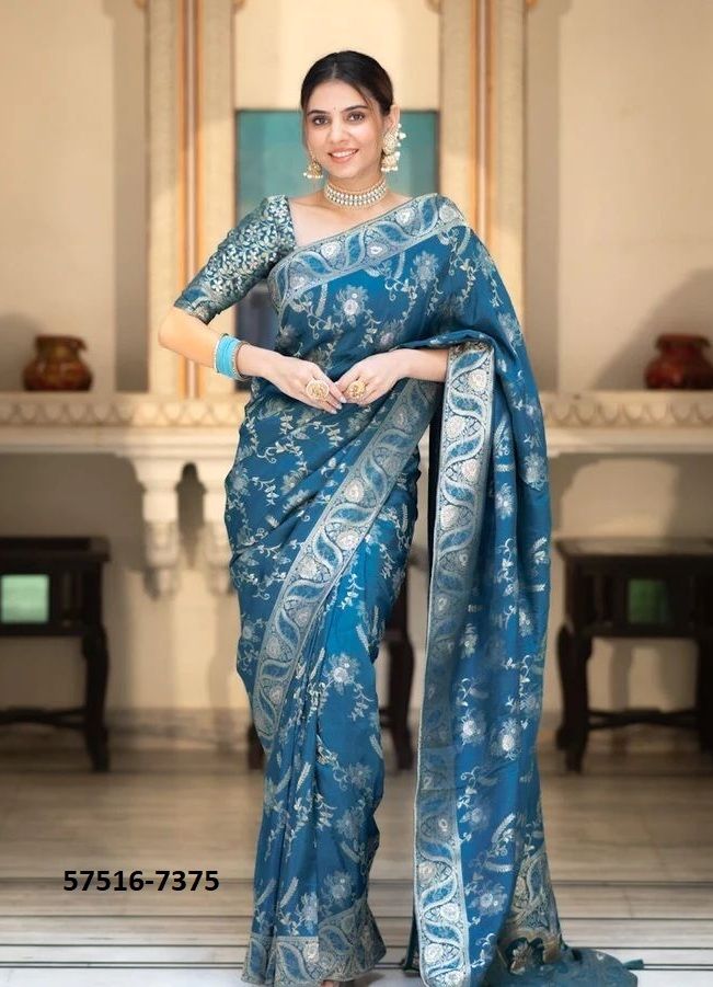 SILK JACQUARD BEAUTY - Catalog # 57516 (Set of 9 Sarees) by Brand STROLLAY ®