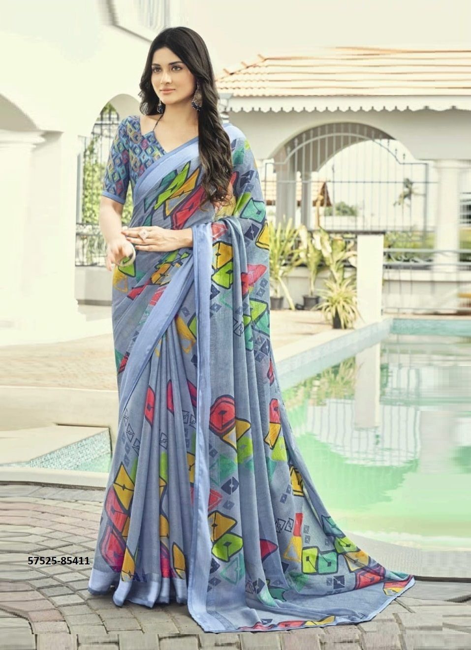 SHIVANI 2 - Catalog # 57525 (Set of 12 Sarees) by Brand VIPUL FASHIONS