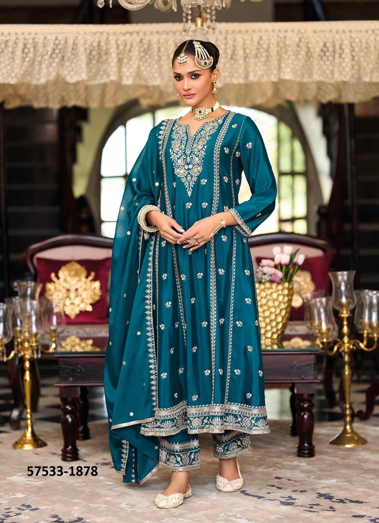 SERENA - Catalog # 57533 (Set of 3 Readymade Salwar Suits) by Brand EBA LIFESTYLE