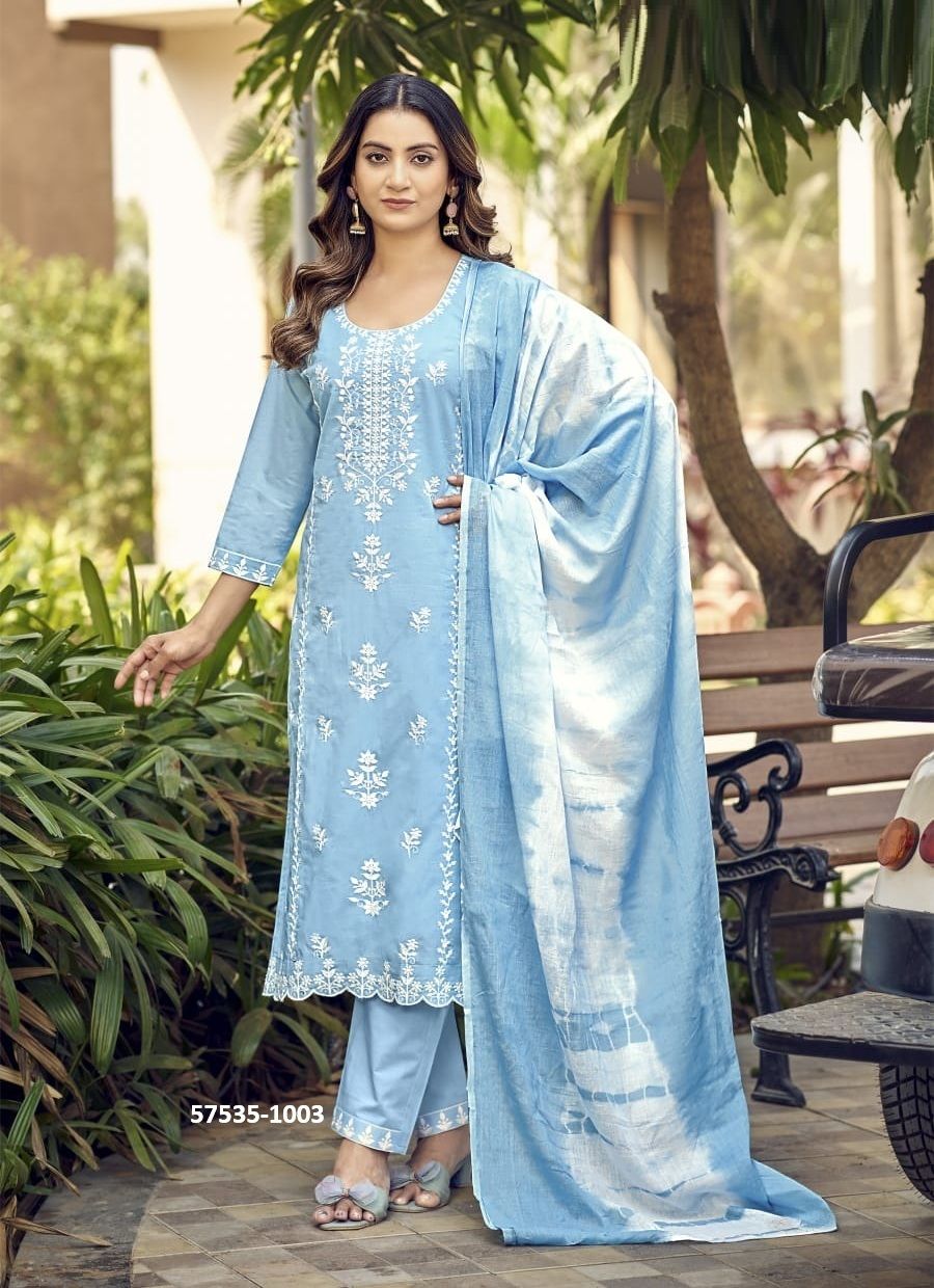MANTRA - Catalog # 57535 (Set of 6 Readymade Salwar Suits) by Brand OSSM