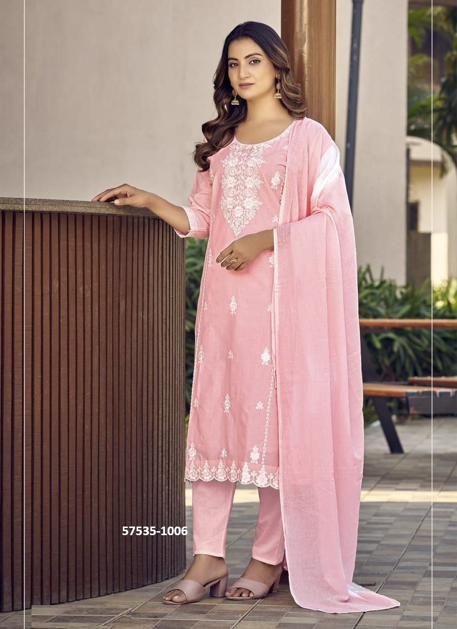 MANTRA - Catalog # 57535 (Set of 6 Readymade Salwar Suits) by Brand OSSM