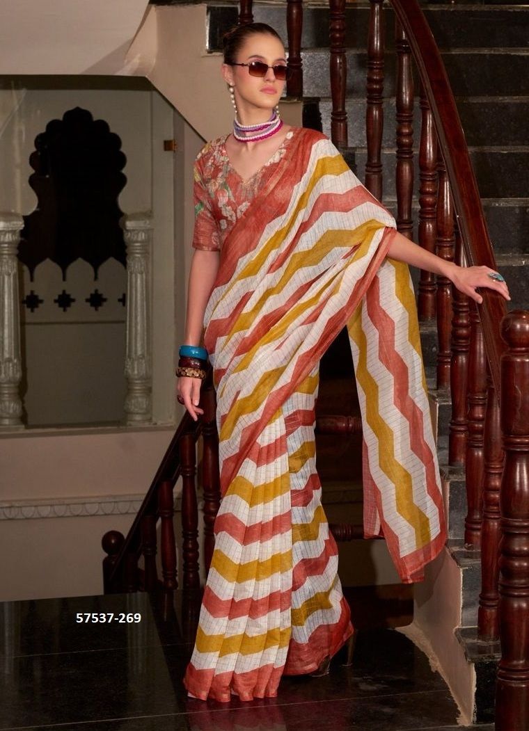 RANG DE BASANTI - Catalog # 57537 (Set of 10 Sarees) by Brand STROLLAY ®