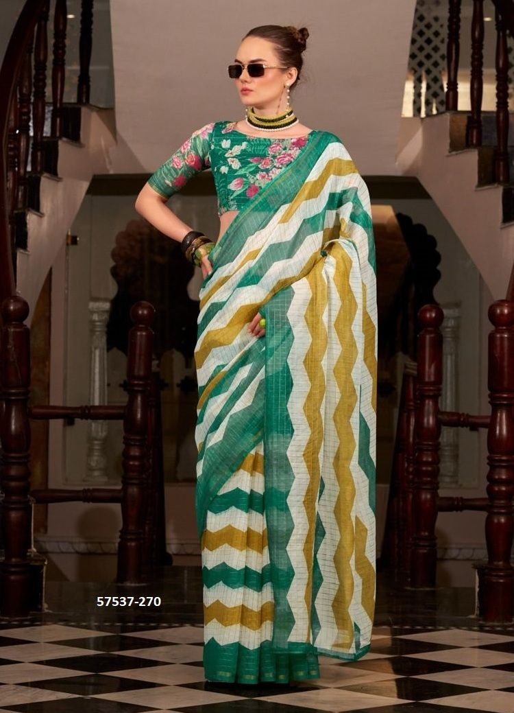 RANG DE BASANTI - Catalog # 57537 (Set of 10 Sarees) by Brand STROLLAY ®