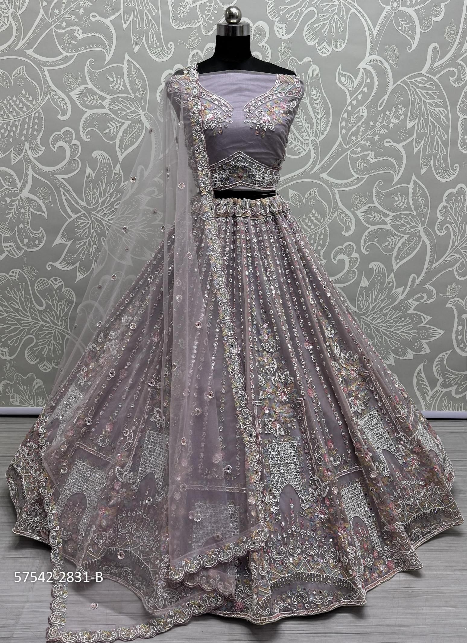 SERIES 2830-2842 - Catalog # 57542 (Set of 25 Semi-Stitched Lehengas) by Brand STROLLAY ®