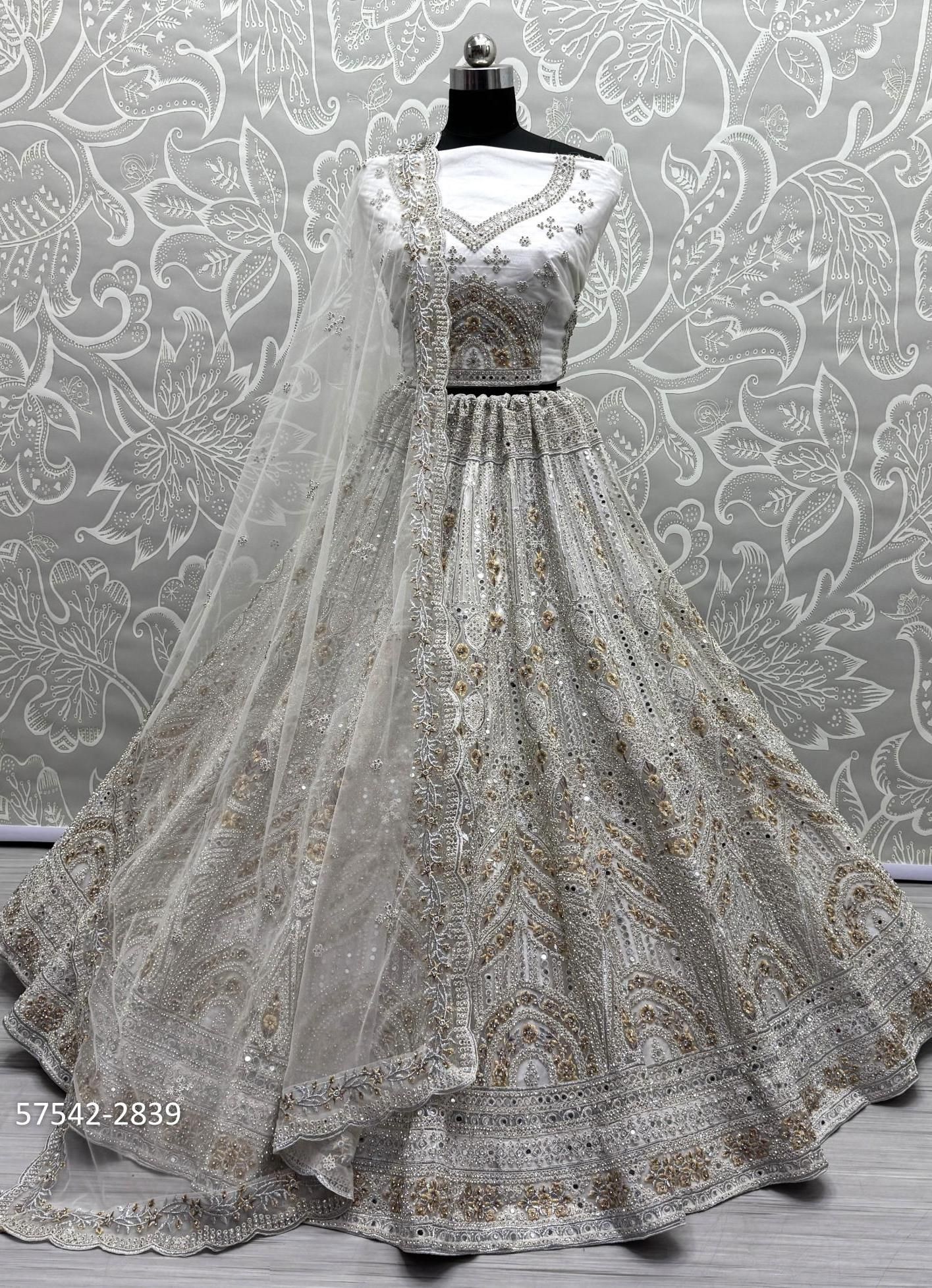 SERIES 2830-2842 - Catalog # 57542 (Set of 25 Semi-Stitched Lehengas) by Brand STROLLAY ®