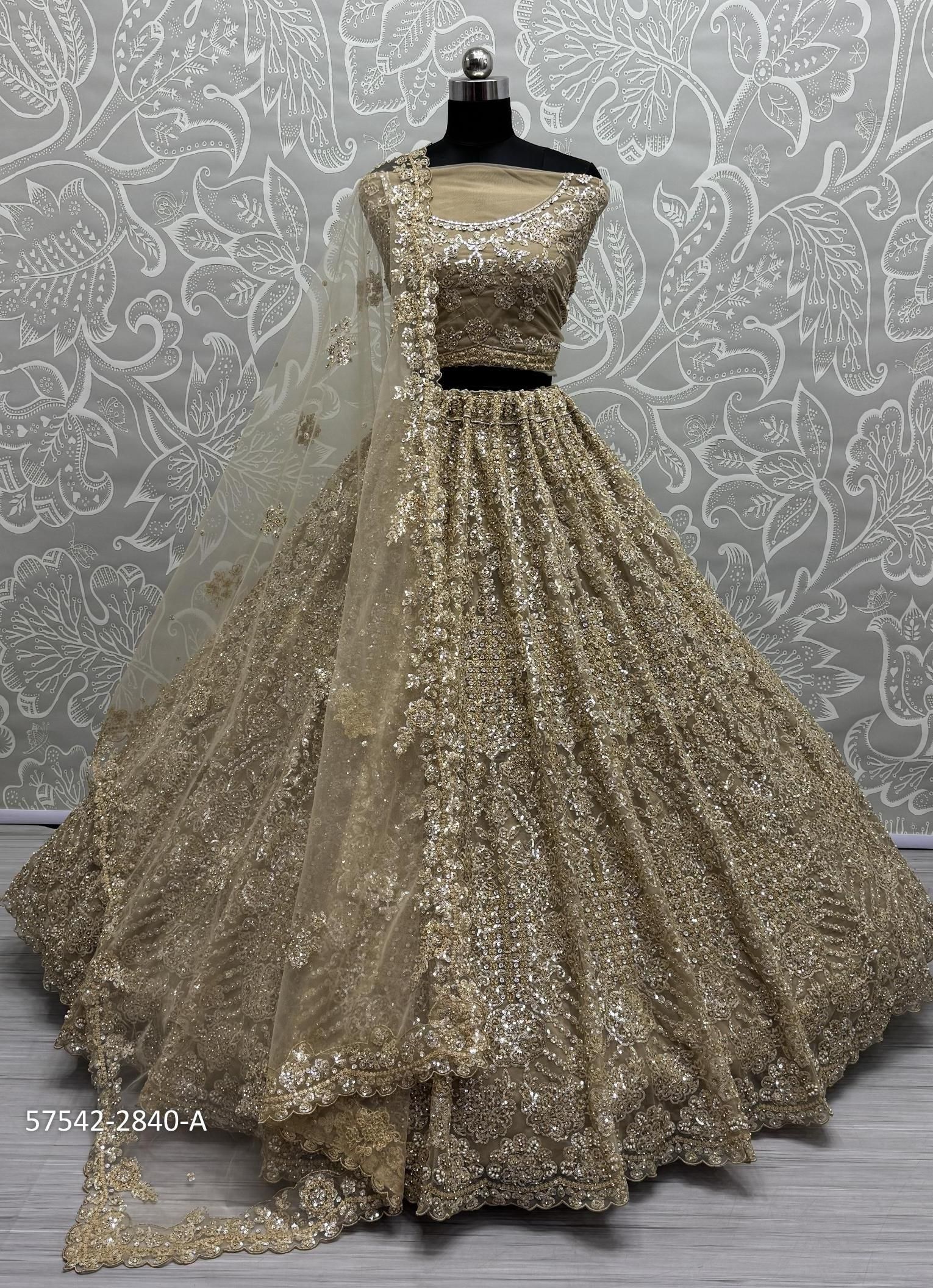 SERIES 2830-2842 - Catalog # 57542 (Set of 25 Semi-Stitched Lehengas) by Brand STROLLAY ®