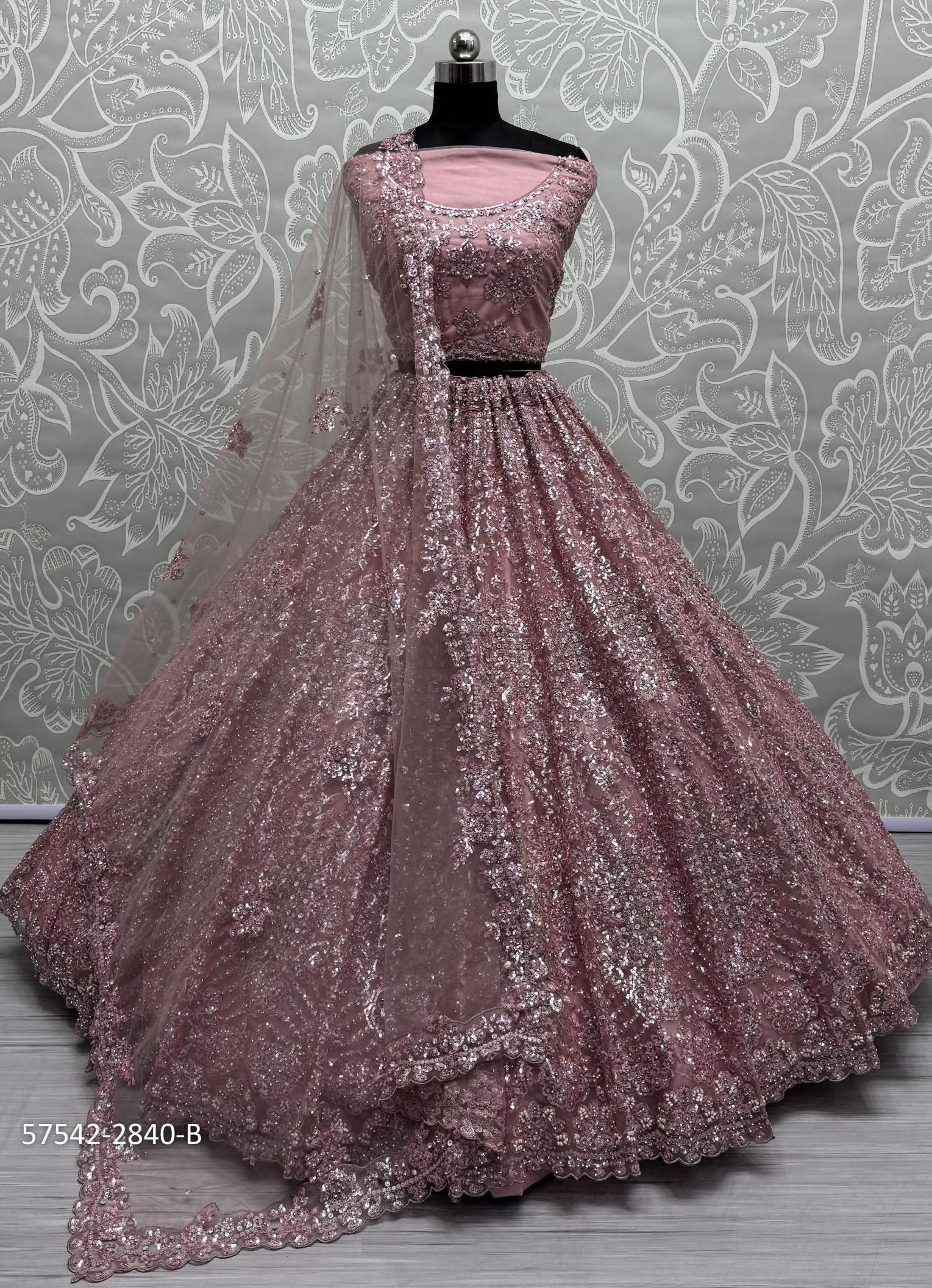 SERIES 2830-2842 - Catalog # 57542 (Set of 25 Semi-Stitched Lehengas) by Brand STROLLAY ®