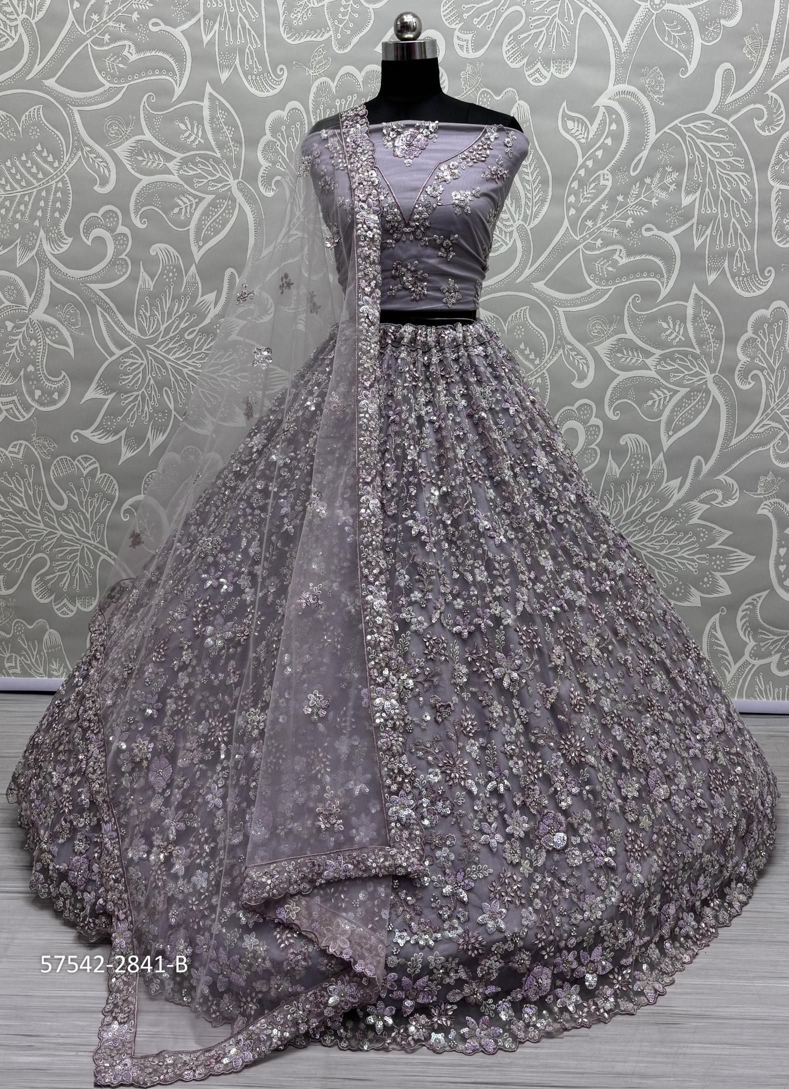 SERIES 2830-2842 - Catalog # 57542 (Set of 25 Semi-Stitched Lehengas) by Brand STROLLAY ®
